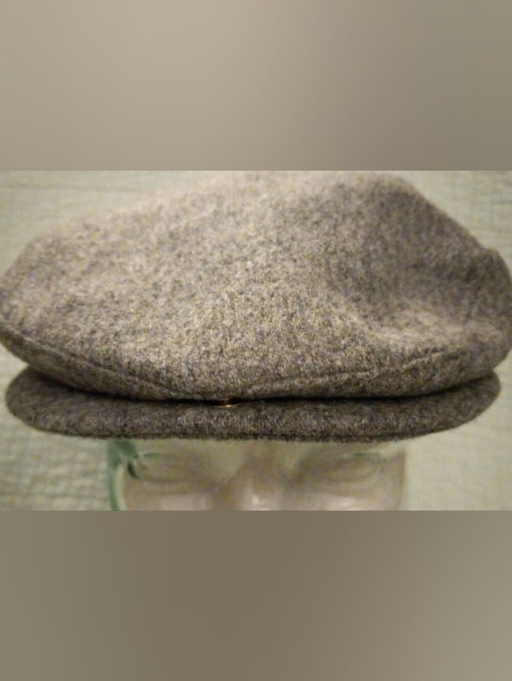Gray Wool Newsboy Cap